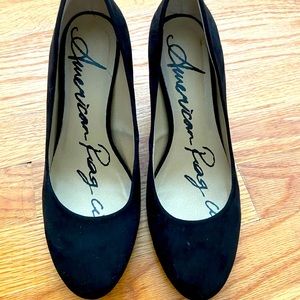 American rag Black suede heels